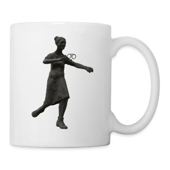 Statue mit Brille - Tasse - Weiß - Rechts