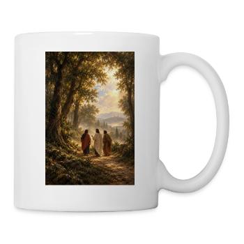 Heilige Reise im Sonnenbeschienenen Wald - Tasse - Weiß - Rechts