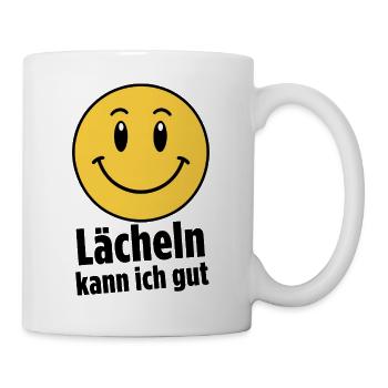 Lächeln kann ich gut - Tasse - Weiß - Rechts