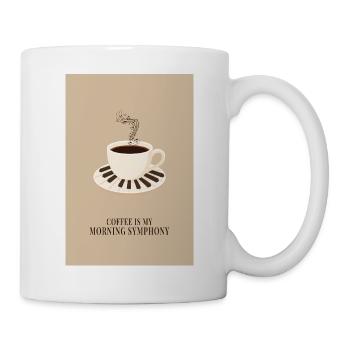 Coffee Is My Morning Symphony - Tasse - Weiß - Rechts