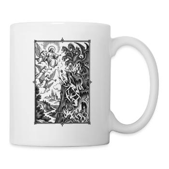 Mythische Schlachtensilhouetten - Tasse - Weiß - Rechts