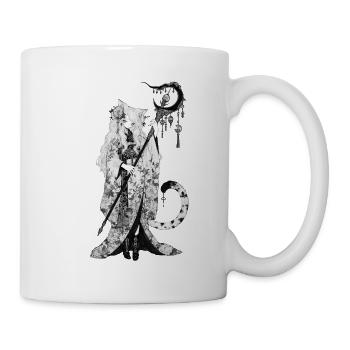 Lunar Nekomimi-Priesterin im Kimono - Tasse - Weiß - Rechts