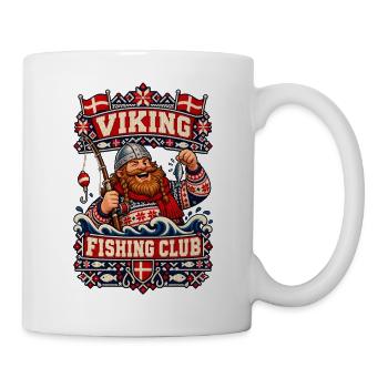 Ugly Christmas Viking Fishing Club - Tasse - Weiß - Rechts