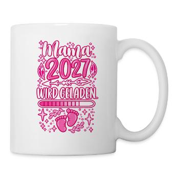 Mama 2027 wird geladen - Tasse - Weiß - Rechts