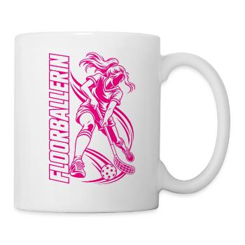 Floorball Powerfrau - Tasse - Weiß - Rechts