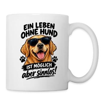 Sonnenbrillen-Hund: Ist Möglich aber sinnlos - Tasse - Weiß - Rechts