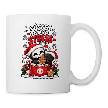 Süßes statt Stress Weihnachten - Tasse - Weiß - Rechts