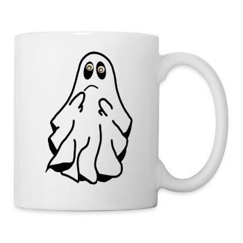 ängstlicher scheuer geist - Tasse - Weiß - Rechts