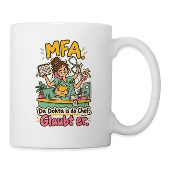 MFA Da Dokta is da Chef - Tasse - Weiß - Rechts