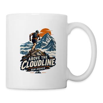 Above_the_Cloudline_Vintage_Mountain_Running_De - Tasse - Weiß - Rechts