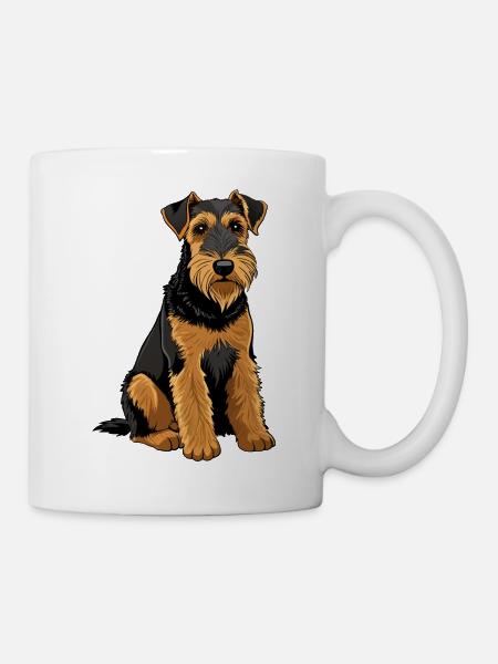 Airedale Terrier-Hund - Tasse - Weiß