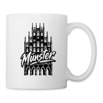Münster Graffiti Kathedrale - Tasse - Weiß - Rechts