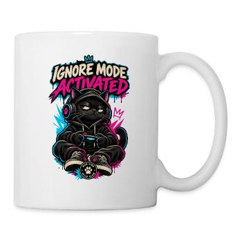 RobVibe Wild Club – Cat Ignore Mode Activated - Tasse - Weiß - Rechts