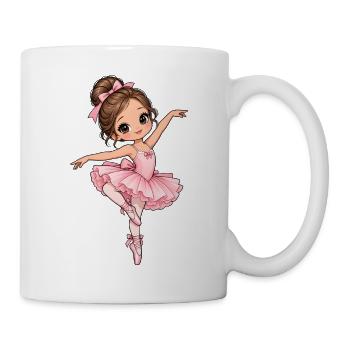 Ballerina Kawaii Style – Süßes Tanzmotiv - Tasse - Weiß - Rechts