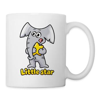 Kleiner Sternelefant Charlie - Tasse - Weiß - Rechts