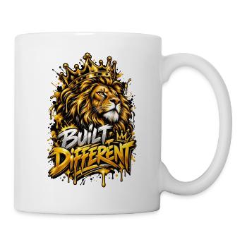 Kronenlöwe hat es anders gebaut - Tasse - Weiß - Rechts