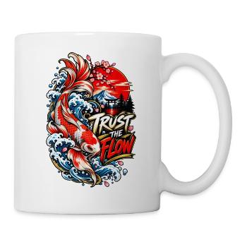 Koi-Fluss Vertraue der Welle - Tasse - Weiß - Rechts