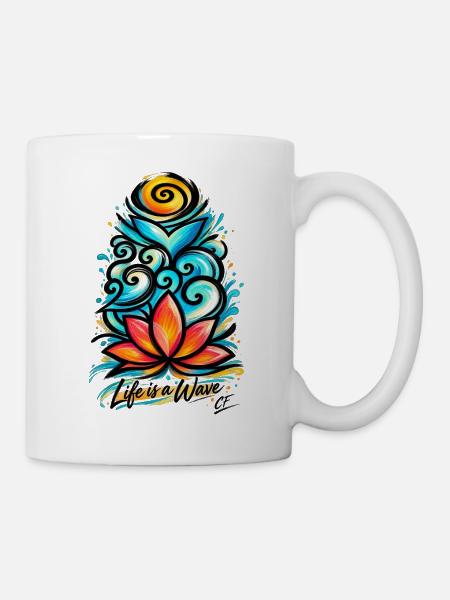 Lotuswelle - Tasse - Weiß