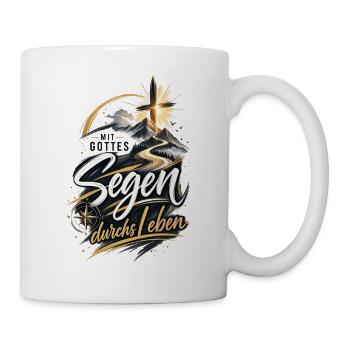 Gott Segen durchs Leben Pfad - Tasse - Weiß - Rechts