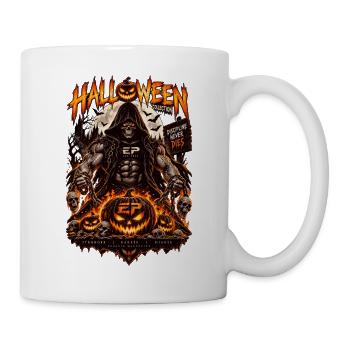 EP Halloween Reaper – Disziplin stirbt niemals - Tasse - Weiß - Rechts