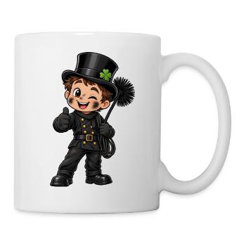 Schornsteinfeger Kawaii Style – Süßer Glücksbringe - Tasse - Weiß - Rechts