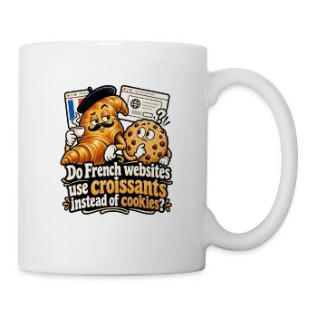 Croissants statt Cookies im Webdesign - Tasse - Weiß - Rechts