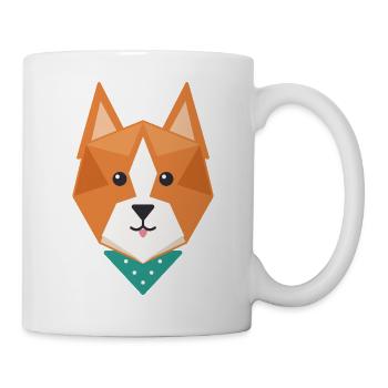 Geometrischer Fuchs - Tasse - Weiß - Rechts