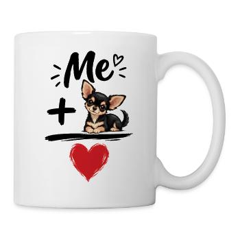 Chihuahua-Hundeliebhaber Haustier-Mama Papa Hundekunst - Tasse - Weiß - Rechts