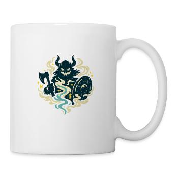 Dämonischer Krieger mit Axt - Tasse - Weiß - Rechts