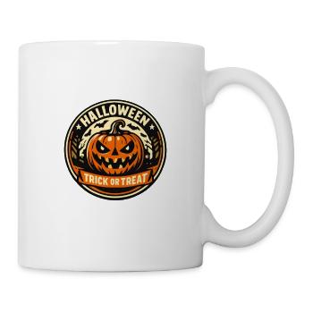 Halloween Kürbis Trick or Treat Sticker - Tasse - Weiß - Rechts