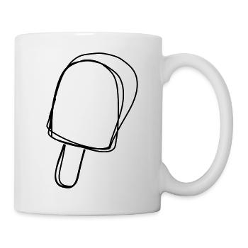 Stieleis handgezeichnet - Tasse - Weiß - Rechts