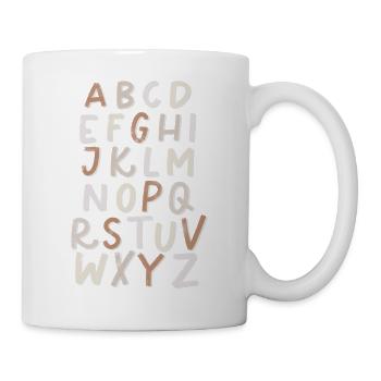 Alphabet Letters - Tasse - Weiß - Rechts