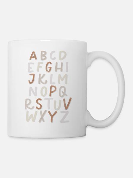 Alphabet Letters - Tasse - Weiß
