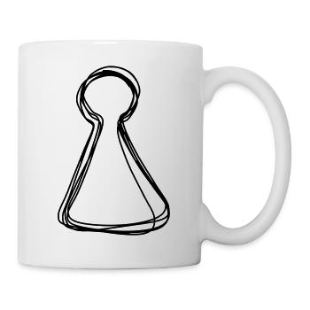 Spielfigur handgezeichnet - Tasse - Weiß - Rechts
