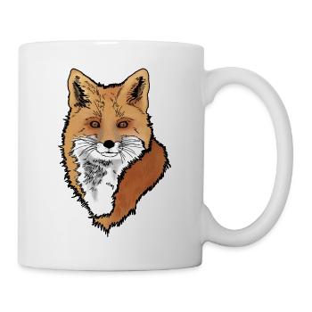 Fuchskopf - Tasse - Weiß - Rechts