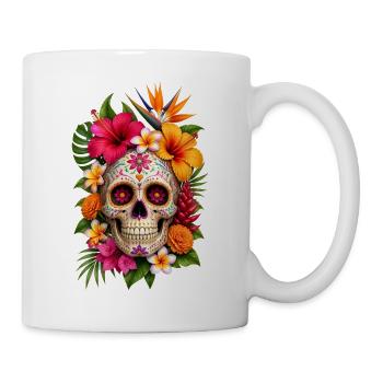 Halloween Sugar Skull Sugarskull  - Tasse - Weiß - Rechts