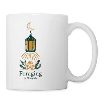 Pilze Sammeln Mondlicht Cottagecore Wald T-Shirt - Tasse - Weiß - Rechts