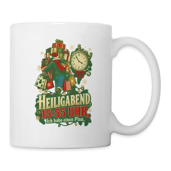 Heiligabend 15:55 Uhr mit Plan - Tasse - Weiß - Rechts