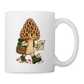 Pilzpfad Entdecker Illustration - Tasse - Weiß - Rechts