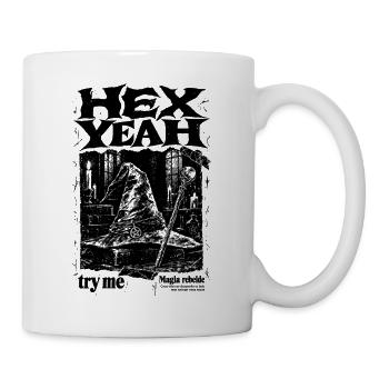Vintage witch hat HEX YEAH try me - Tasse - Weiß - Rechts