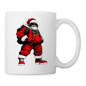 Weihnachtsmann Rapper Hip Hop - Tasse - Weiß - Rechts