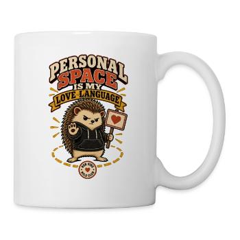 RobVibe Wild Club – Igel im persönlichen Raum - Tasse - Weiß - Rechts