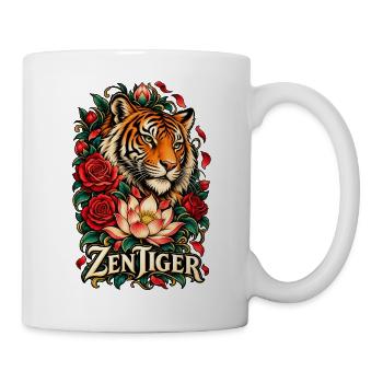 ZenTiger Florale Kraft - Tasse - Weiß - Rechts