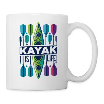  Packraft-Kayak KANU RAFTING Kayaking lustige - Tasse - Weiß - Rechts