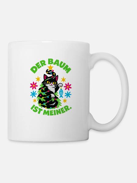 Der Baum gehört der Katze XMas Design S1 - Tasse - Weiß