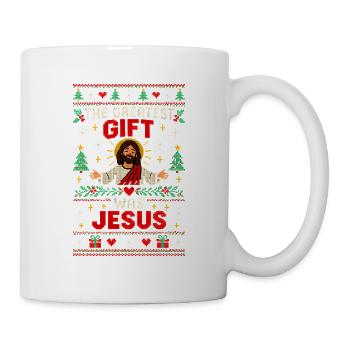 Das größte Geschenk war Jesus - Tasse - Weiß - Rechts