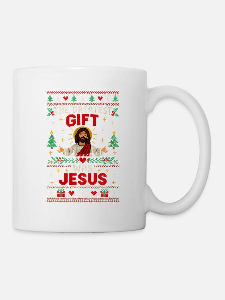 Das größte Geschenk war Jesus - Tasse - Weiß