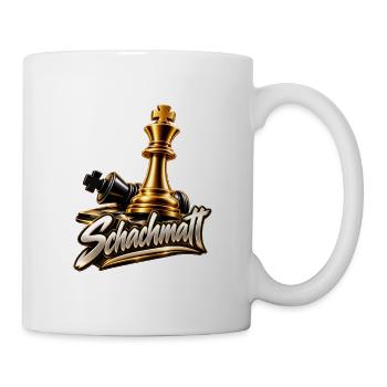 Schachmatt – Schach König mit Krone - Tasse - Weiß - Rechts