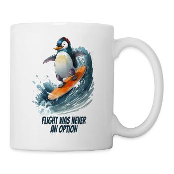 Flight Was Never an Option- Pinguin - Tasse - Weiß - Rechts