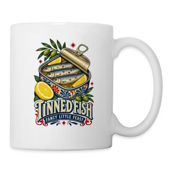 Dosenfisch-Stil Retro-Dosensardinen - Tasse - Weiß - Rechts